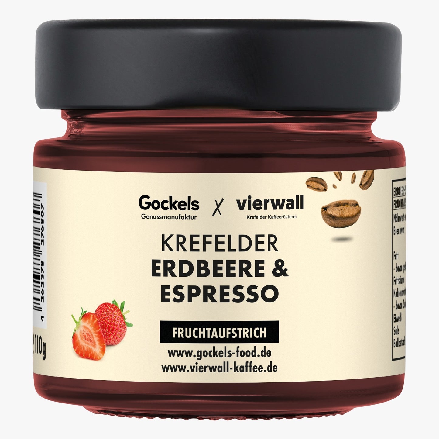 Krefelder Erdbeere & Espresso Fruchtaufstrich - Gockels x vierwall Edition