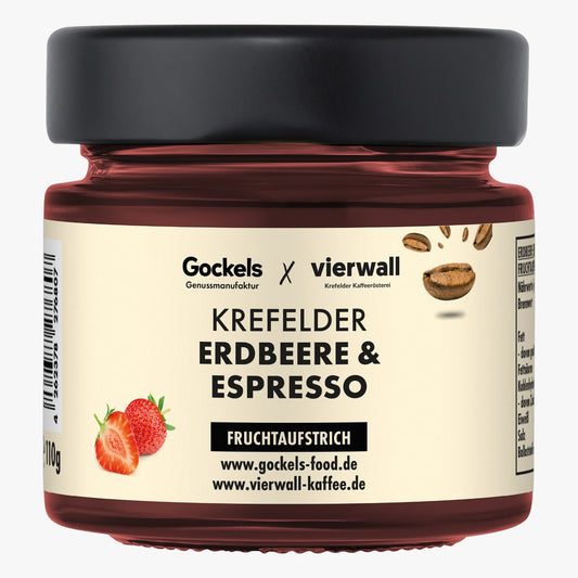 Krefelder Erdbeere & Espresso Fruchtaufstrich - Gockels x vierwall Edition